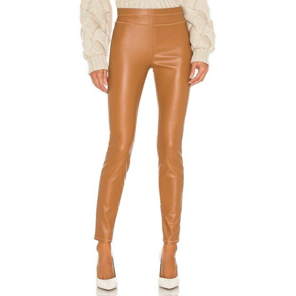 BLANKNYC Skinny Faux Leather Pants Camel Brown 26